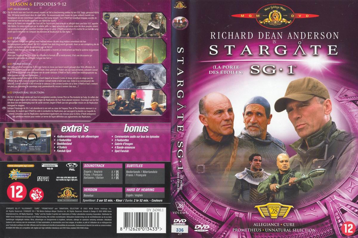 Jaquette DVD Stargate SG1 vol 28